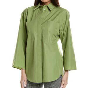 LAFAYETTE 148 NY Women's EUC Roll-Tab Patch Pocket Placket Shirt | Size L